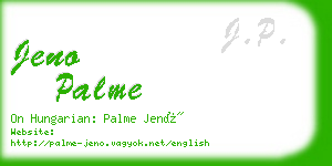 jeno palme business card